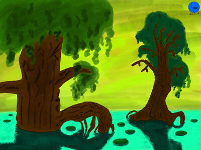 Trees in Lake